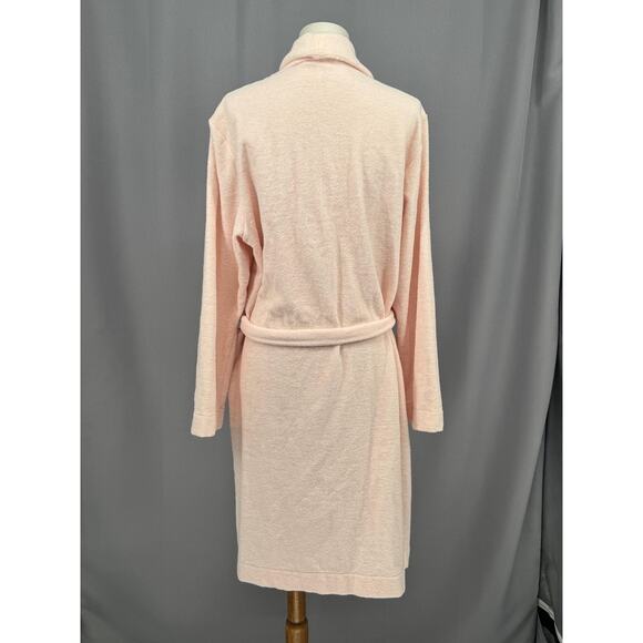 Hanro Bathrobe Womens Small Belted Shawl Collar Terry Robe Fleece Lined Lounge - Picture 6 of 12